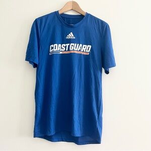 Adidas Coast Guard Athletic Polyester Stretch Top T Shirt Men’s Tee Blue Small